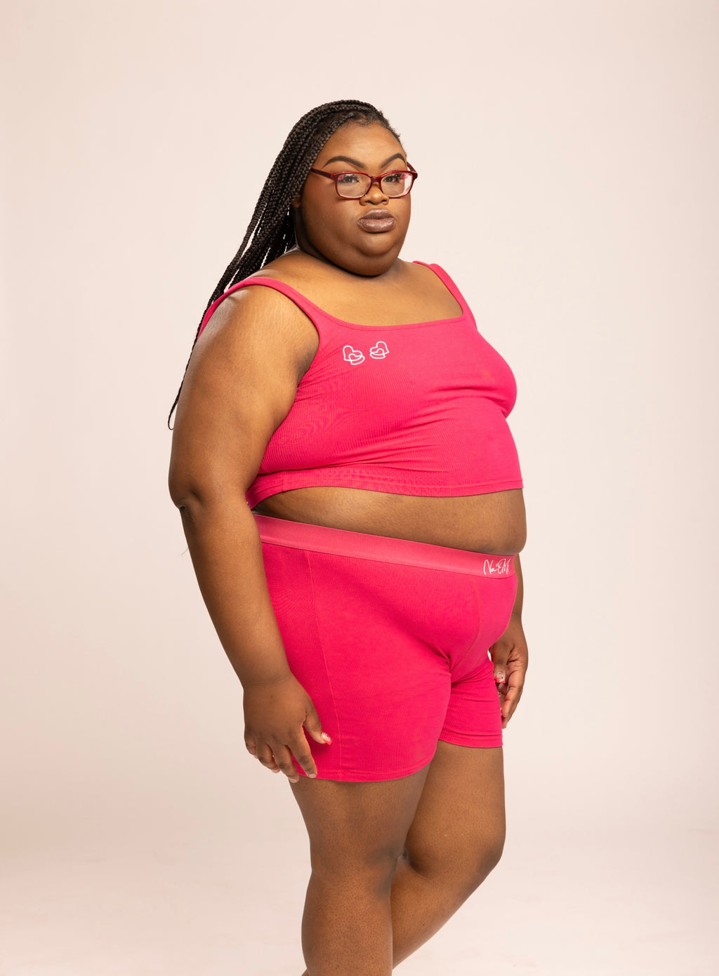 Pink tank top & shorts