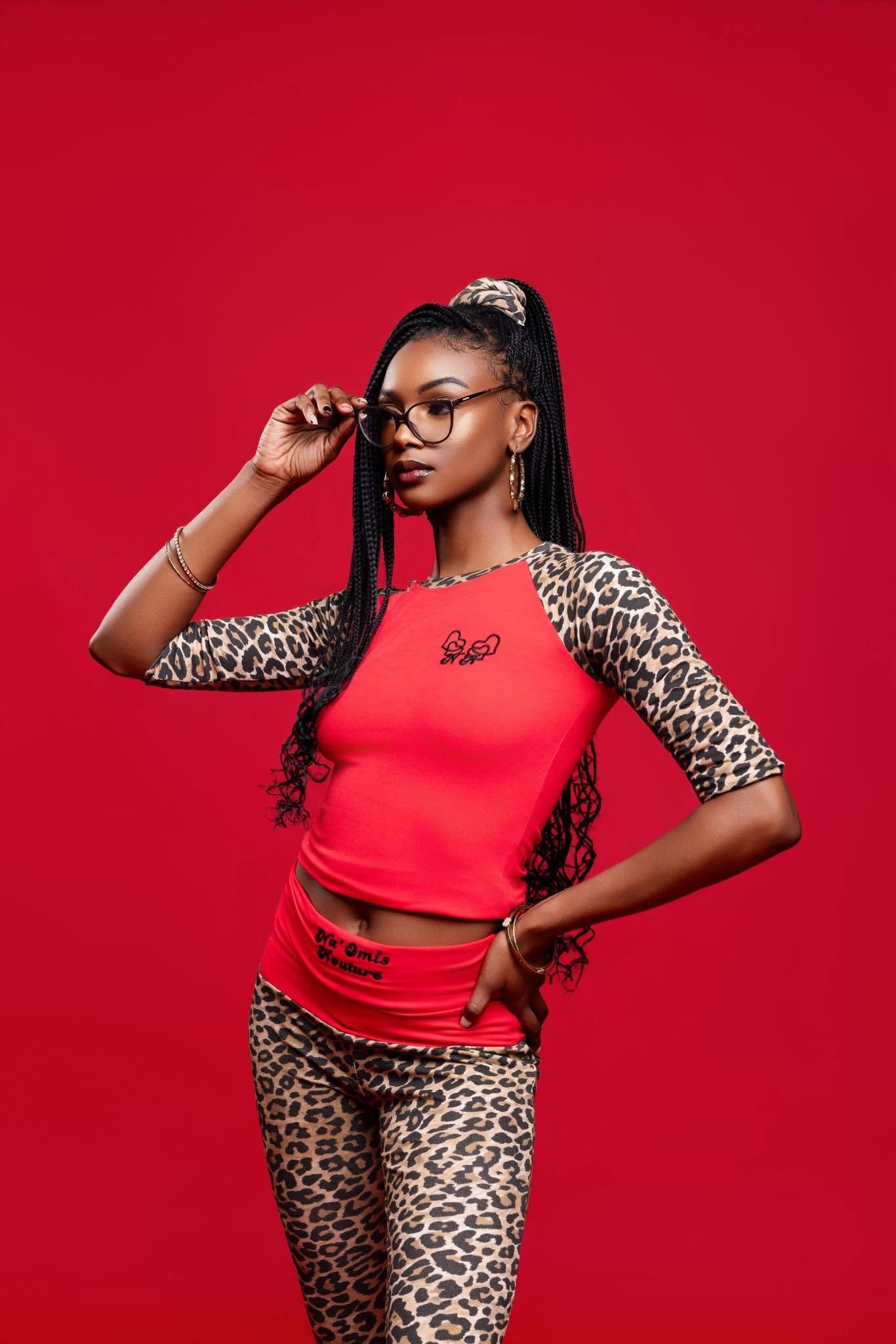 3 piece leopard print set